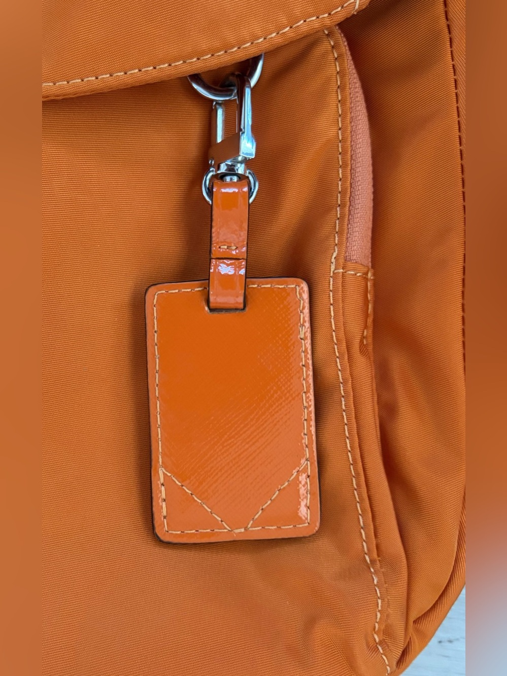 EUC Tumi Voyageur Lugano Messenger Bag Tangerine - Picture 9 of 14